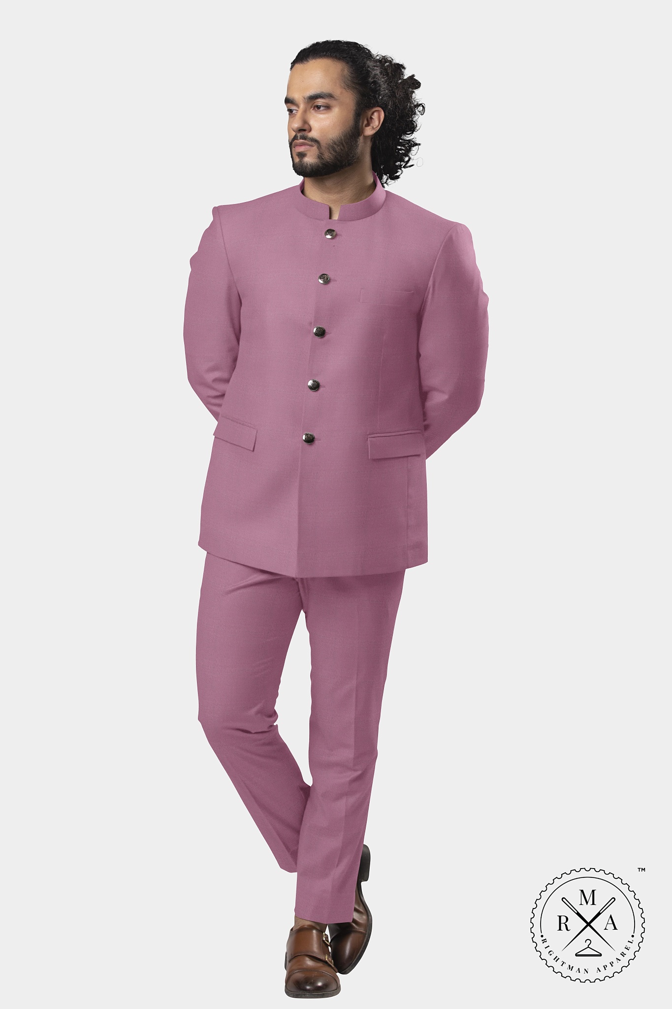 Turkish Rose Colour Jodhpuri Suit SU344